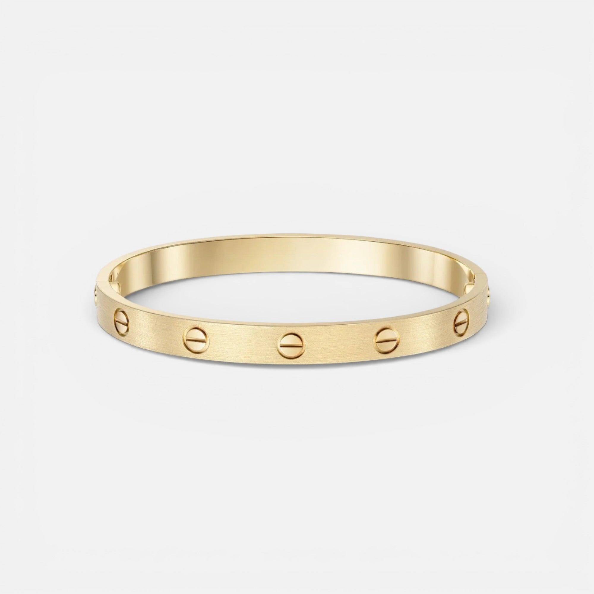 Nolvre | Women’s Screw-Motif Bangle – Gold-Tone