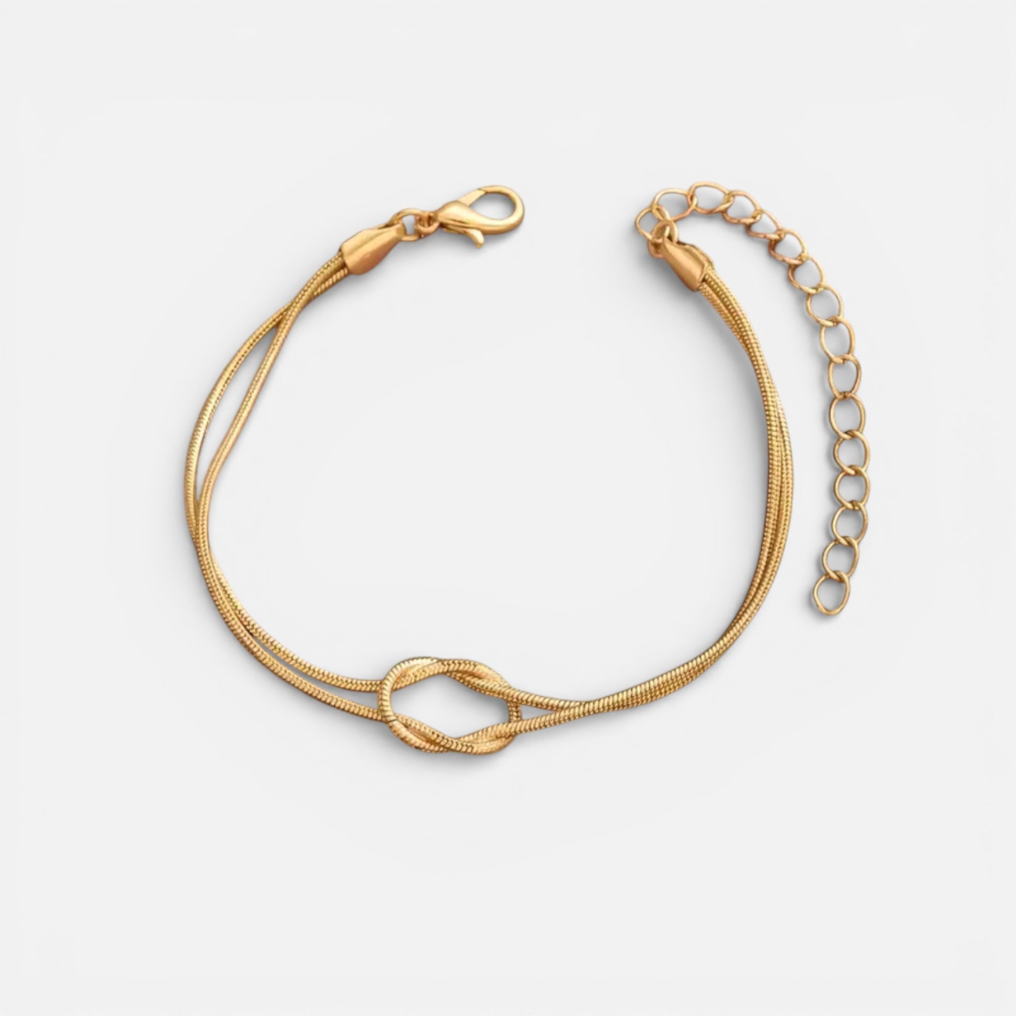 Nolvre | Women’s Knot Bracelet Set – Gold-Tone & Silver-Tone